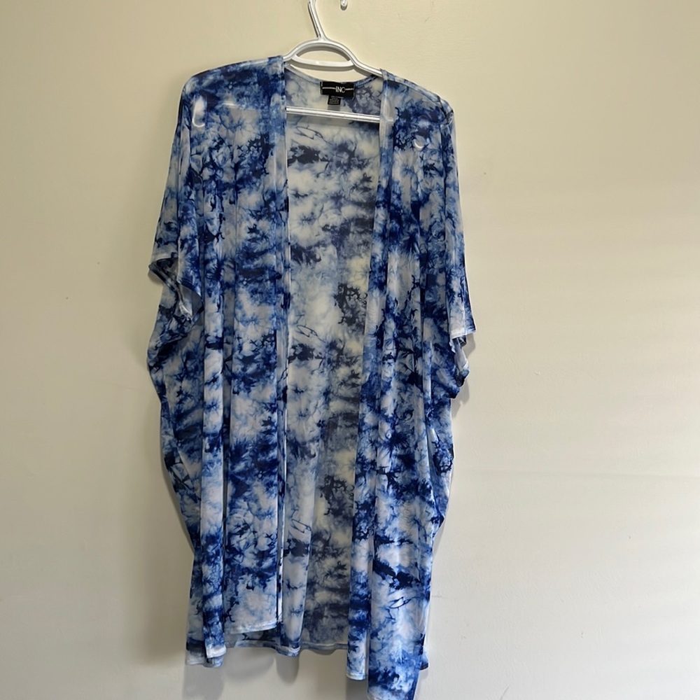 INC sheer TieDye kimono Beach Resort-wear Cover Up